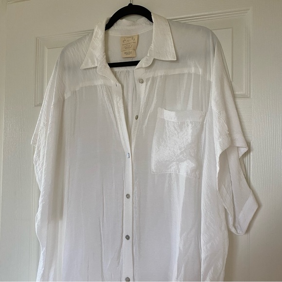 NWOT Free People Oversized Shirt Dress - Picture 9 of 16
